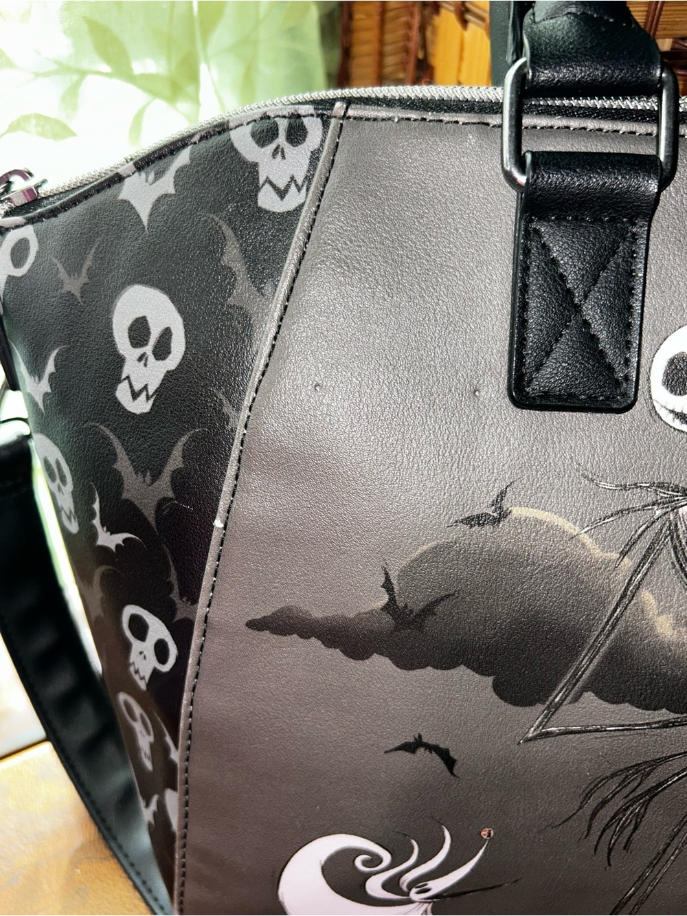Loungefly The Nightmare Before Christmas Jack & Sally Picnic Satchel Bag - Picture 4 of 14